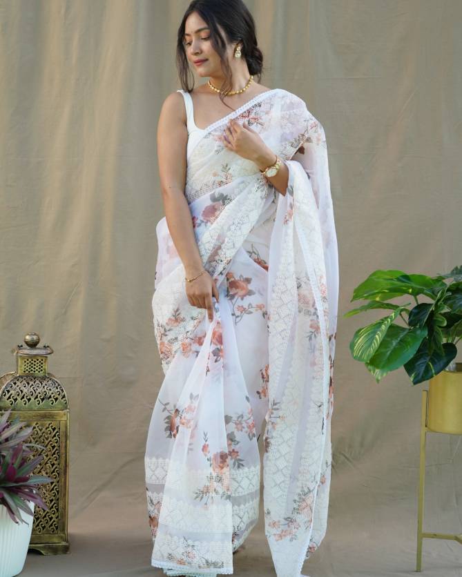 Nitya 1 New Designer Party Wear Organza Latest Saree Collection